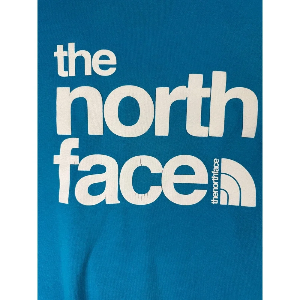 The North Face Sweatshirt Mens XXL Blue Cotton Fleece Pullover Logo Gorpcore XXL
